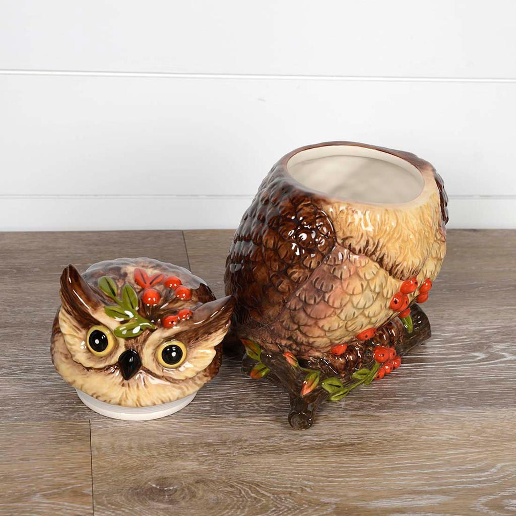 Mid Century Owl Cookie Jar - Cracker Barrel