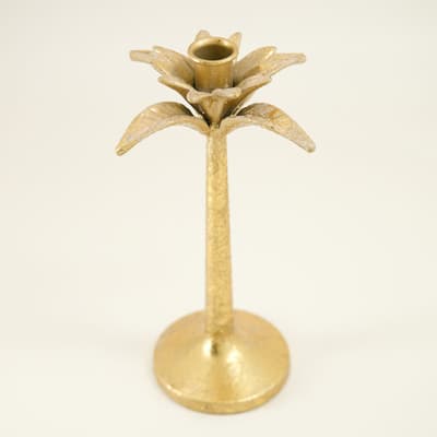 Small Metal Palm Tree Candle Holder