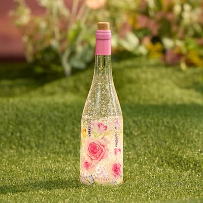 Rose Bottle Glitter Globe