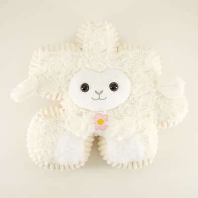 9" Lucia Lamb with Flower Pluzzles Plush