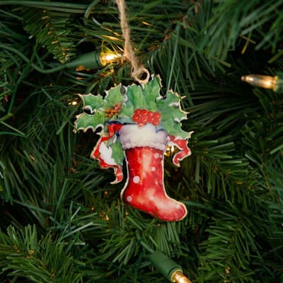 Metal Stocking Ornament