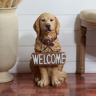 Welcome Dog Statue