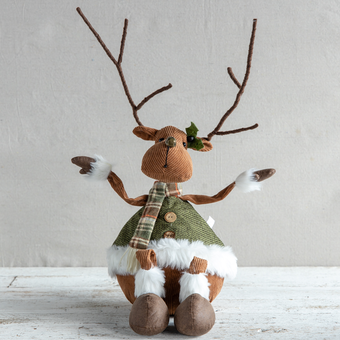 Fabric Deer Shelf Sitter