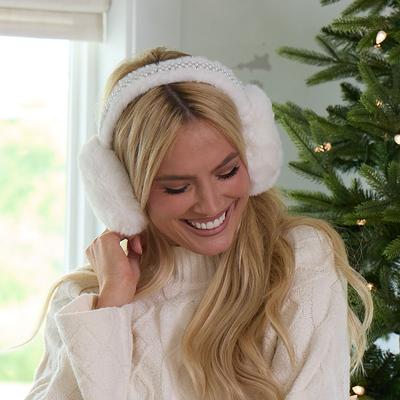 Ivory Pearl Bling Earmuffs