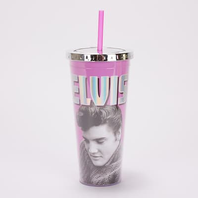 Elvis Foil Cup With Straw