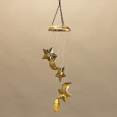 Moon and Stars Solar Wind Chime