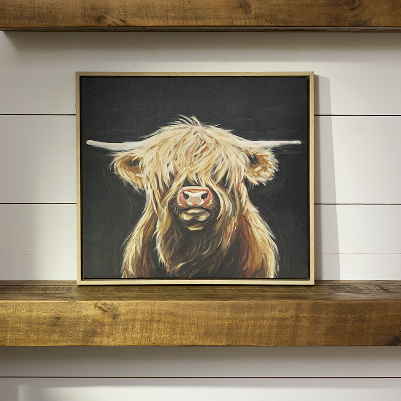 Bull Framed Art Wall Decor Cracker Barrel