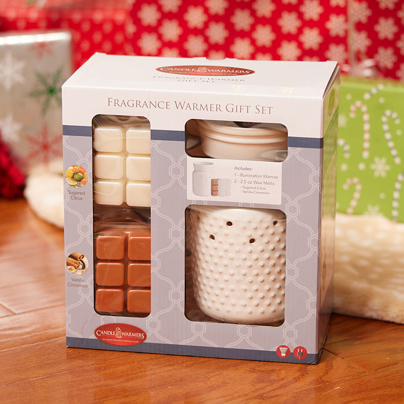 White Hobnail Warmer Wax Melt Giftset Cracker Barrel