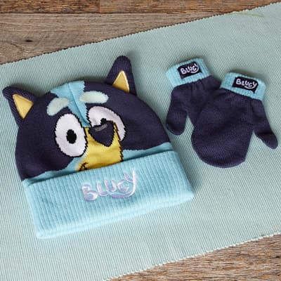 Toddler Bluey Hat and Glove Set