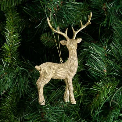 Gold Deer Ornament  - Standing