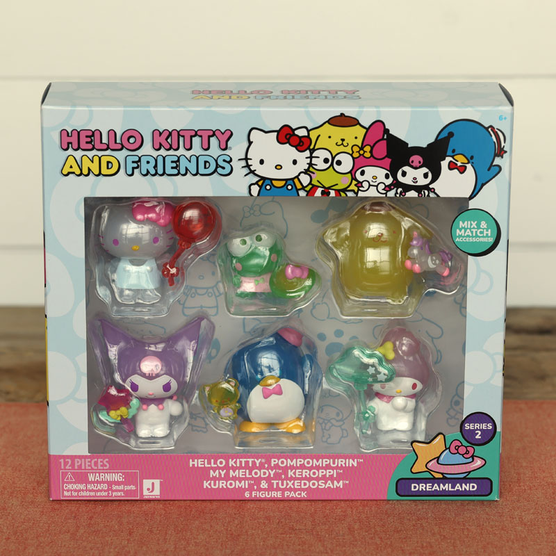 Hello Kitty ミニ缶＆フィギュアキーホルダー 6点セット Hello Kitty 6 Pack Figures - Cracker Barrel
