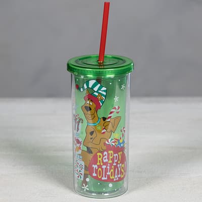 Scooby Rappy Roliday 20 Oz. Cup with Straw