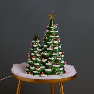 Lighted Double Christmas Tree