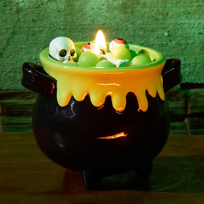 Soul Purpose Candle, Witch Candle, Large Cauldron, cast shops iron, Crystal Candle, citrine, basil, cauldron, cauldron candle