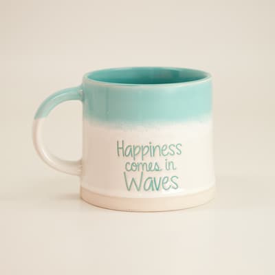 Happiness Comes in Waves 17 Oz. Mug