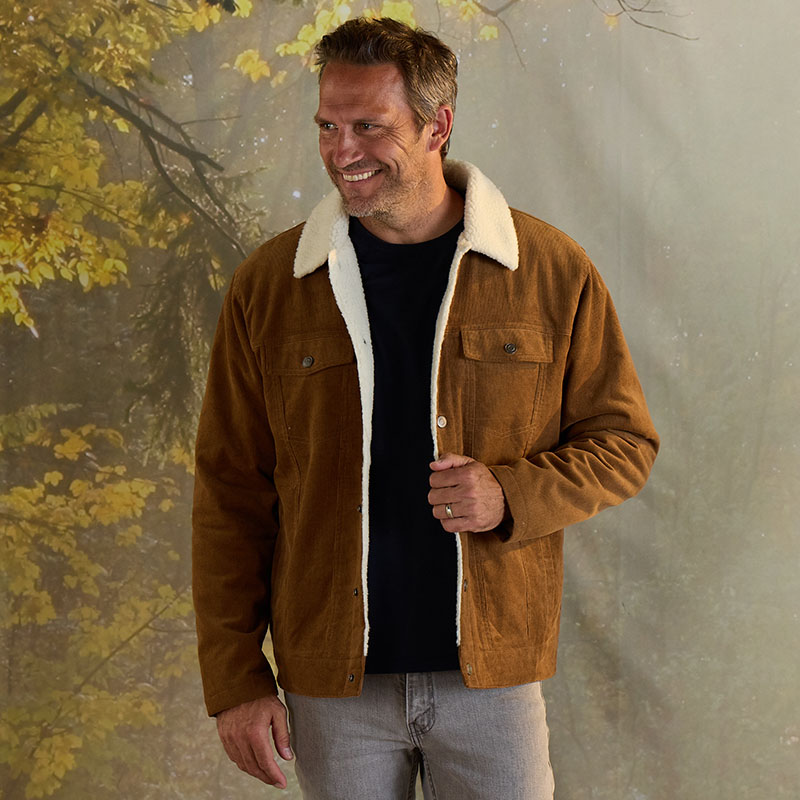 Anthropologie shops The Korner corduroy sherpa jacket small