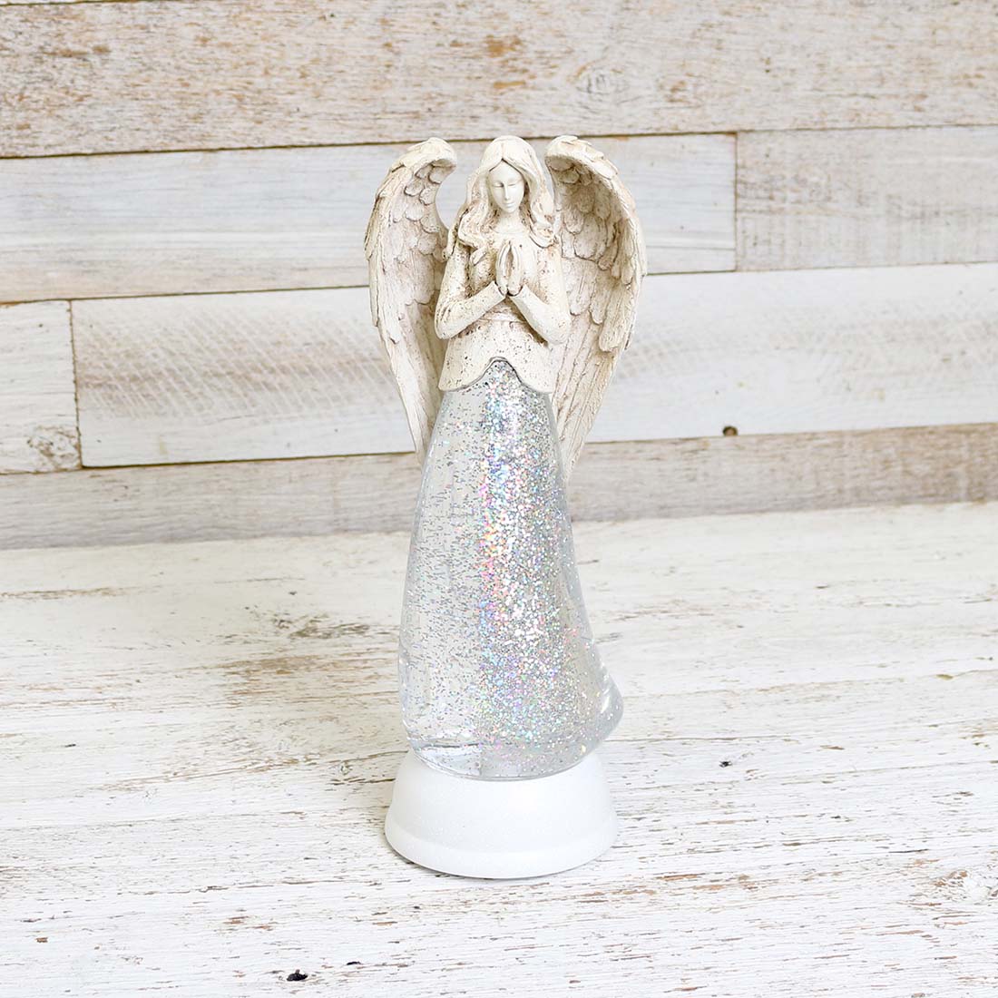 Angel Shaped Glitter Globe Cracker Barrel
