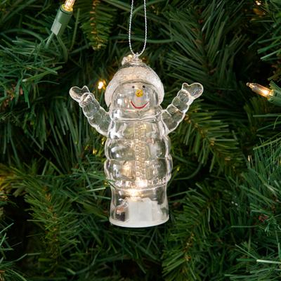 Acrylic LED Snowman Ornament