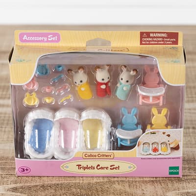 Calico Critters Triplets Care Set