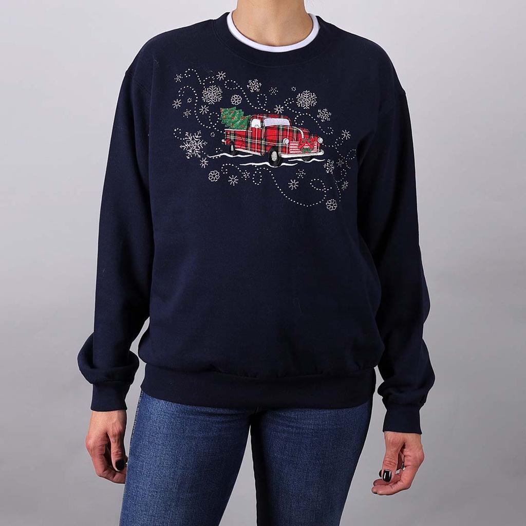 Tartan Truck Pullover Sweatshirt Cracker Barrel