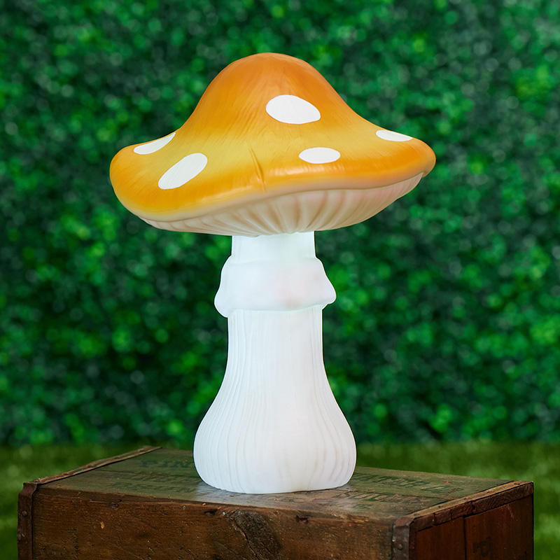 Orange Mushroom with Dots Blow mold Cracker Barrel