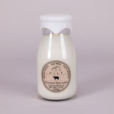 13 Oz. Cinnamon Chai Latte Milk Bottle Candle