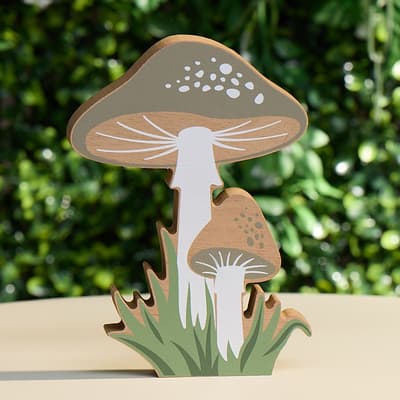 Mushroom Shaped Block Sign