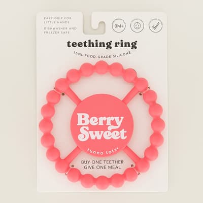Pink Berry Sweet Teething Ring