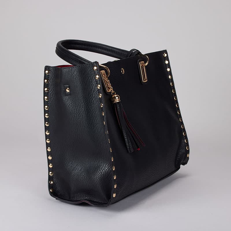 3 in 1 Black Studded Handbag Cracker Barrel