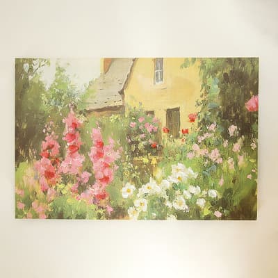 Floral Scene Canvas Wall Decor