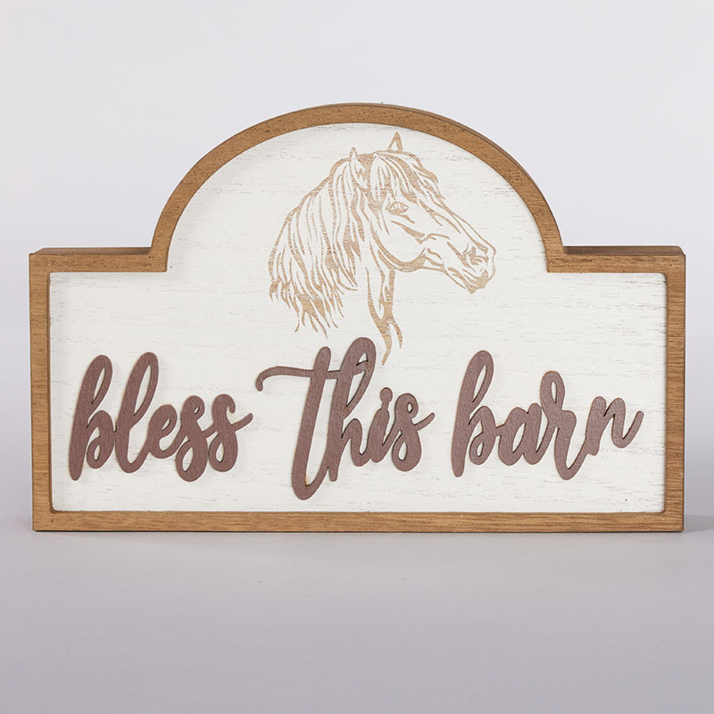 Bless This Barn Wood Sign Horse Cracker Barrel