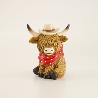 Highland Cow Figurine - Boy
