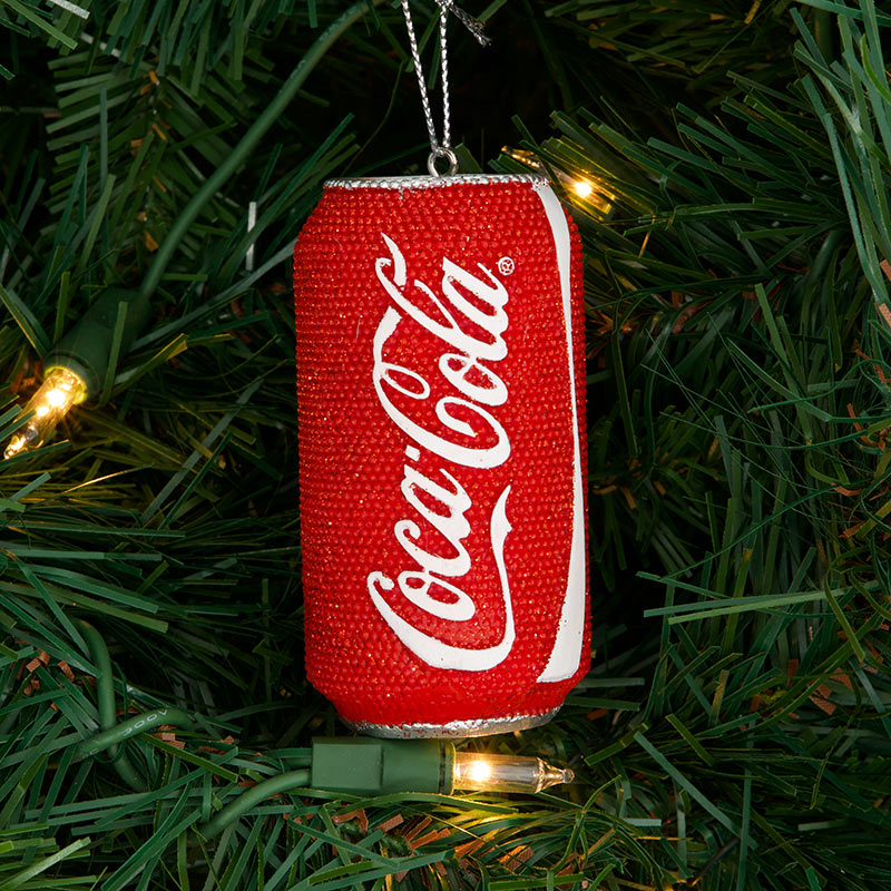 Glitter Coca-Cola Can Ornament