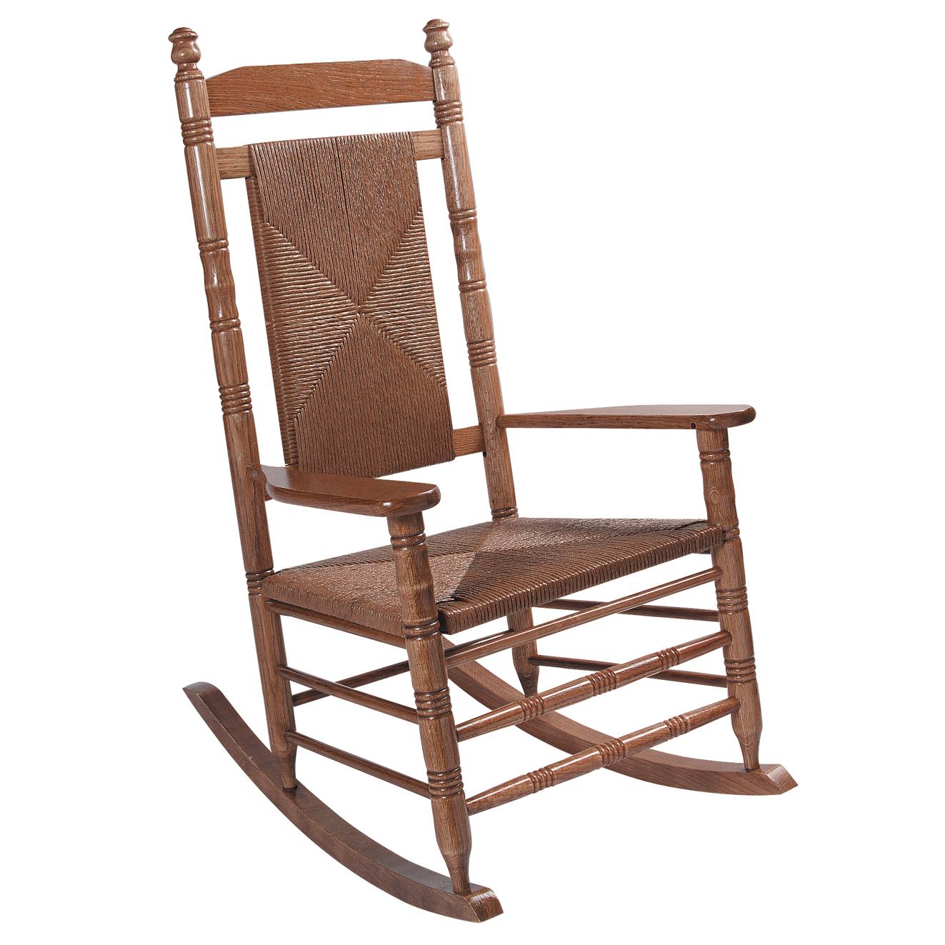 woven seat rocking chair  hardwood
