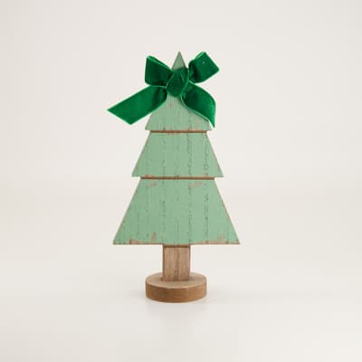 Wooden Green Christmas Tree