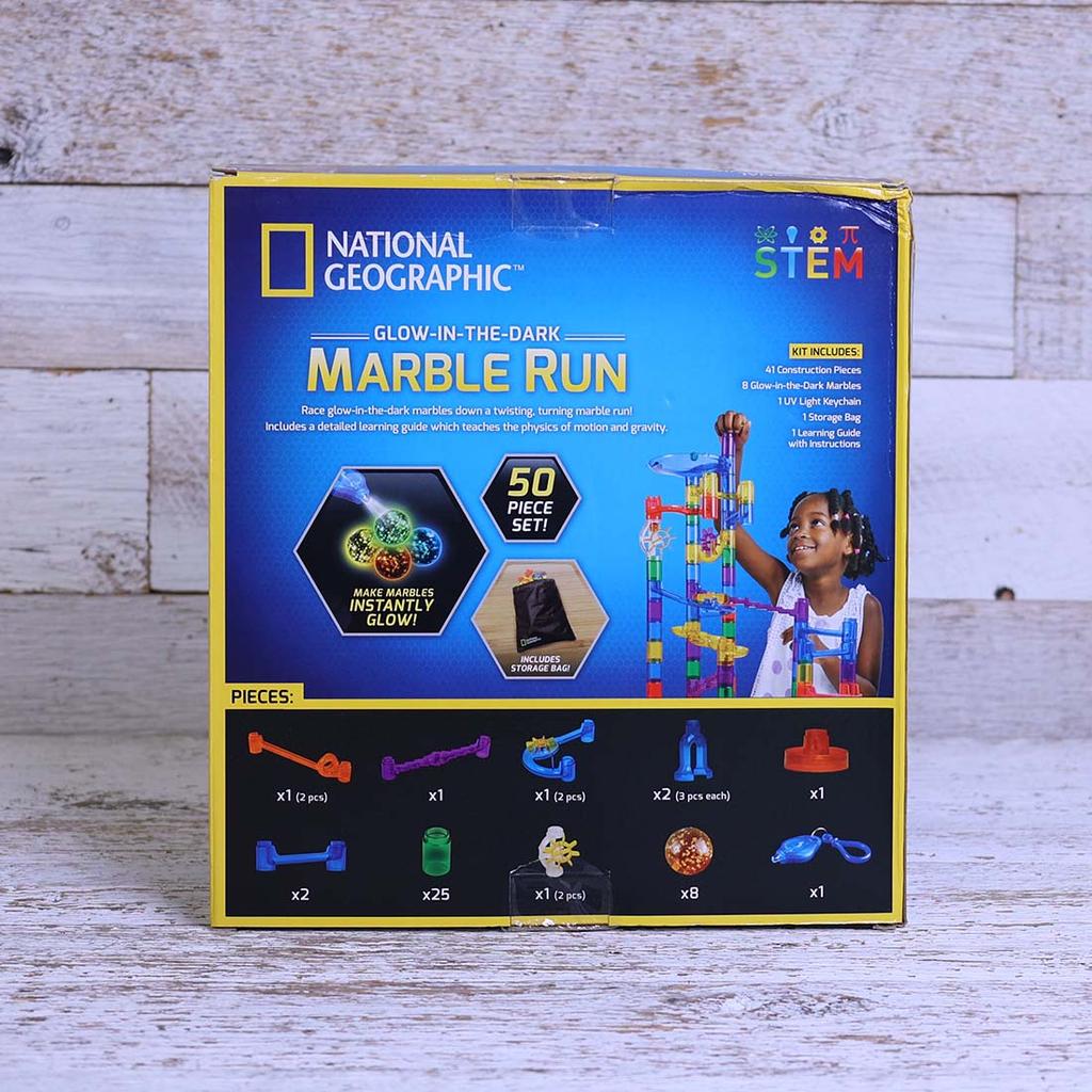 National Geographic Glow-in-the-Dark Marble Run - 50pc