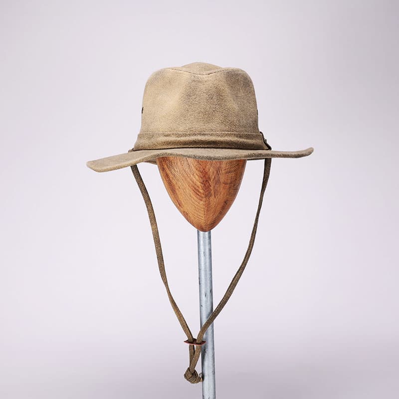 Brown Wax Cotton Outback Hat - Cracker Barrel