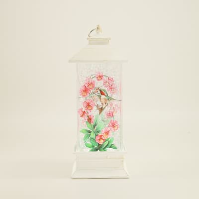 Hummingbird Lantern Glitter Globe
