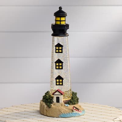 Lighthouse Glitter Globe