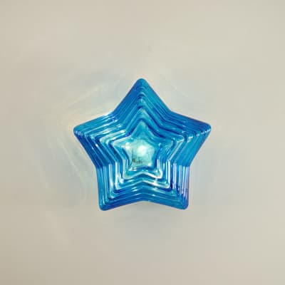 LED Blue Glass Star