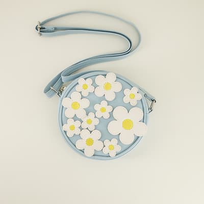Multi Flower Round Crossbody