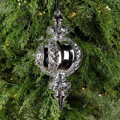 Jumbo Silver Finial Ornament