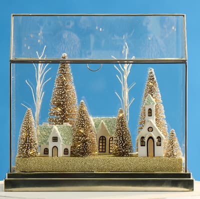 LED Christmas Scene Glass House