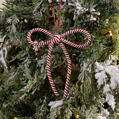 Claydough Peppermint Bow Ornament