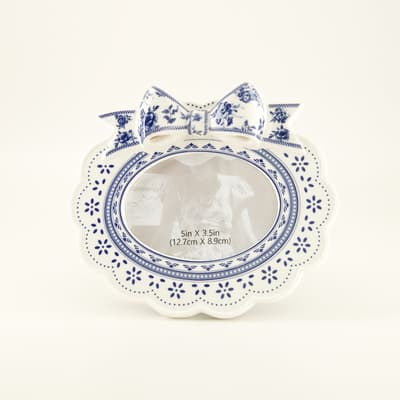 Blue Floral Photo Frame