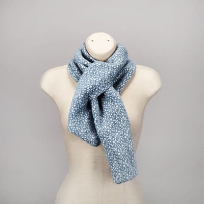 Doe Print Pull Through Blue Scarf