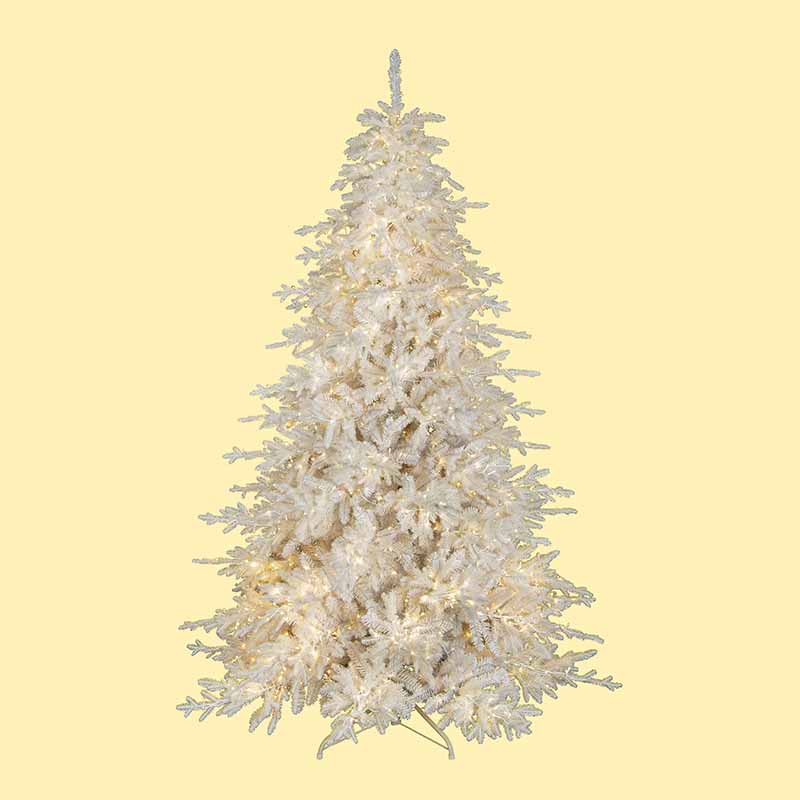 ✳︎new arrival✳︎christmastreeクリスマスツリー③white 7.5' Prelit Quick Connect White Tree - Cracker Barrel