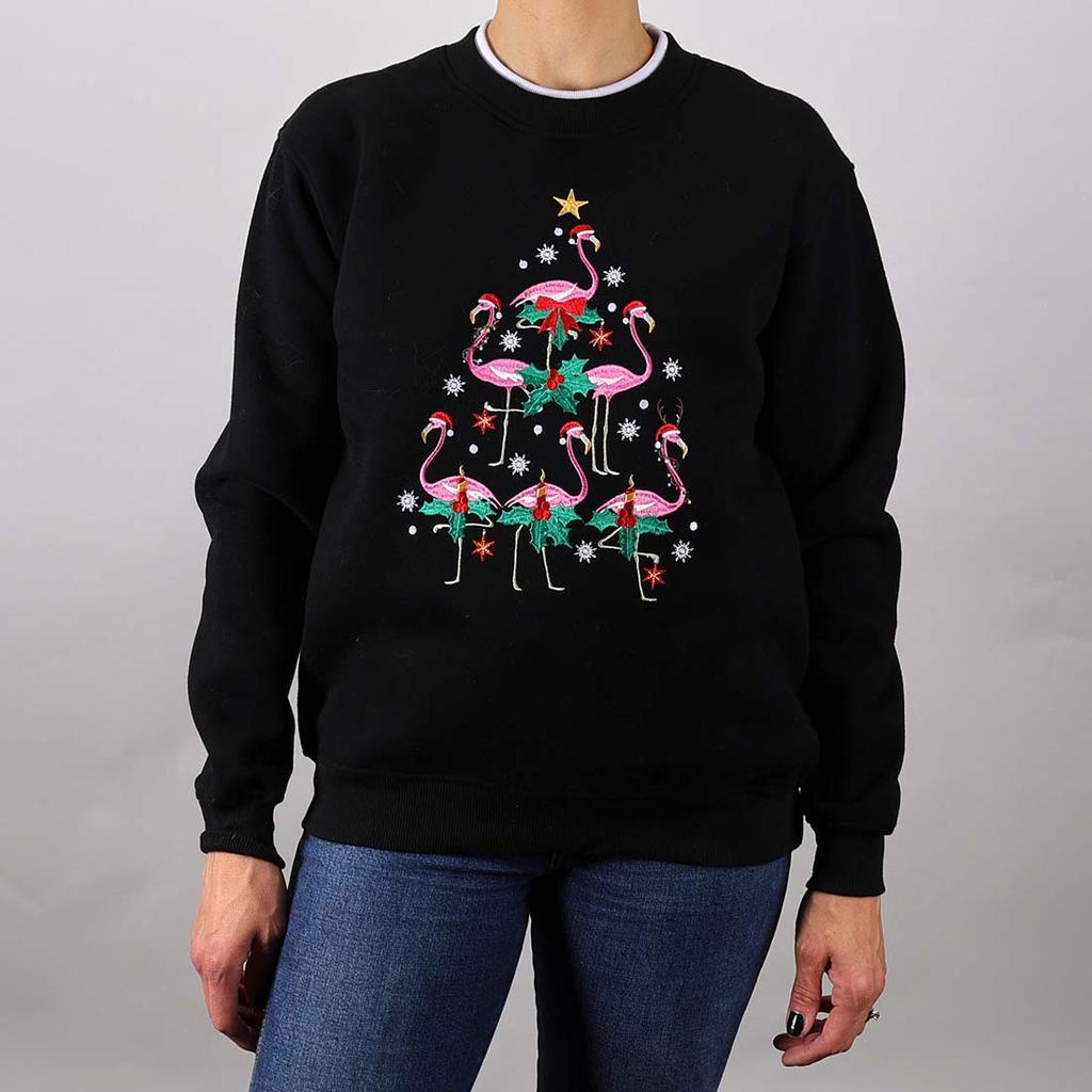 Embroidered Flamingo Pullover Cracker Barrel