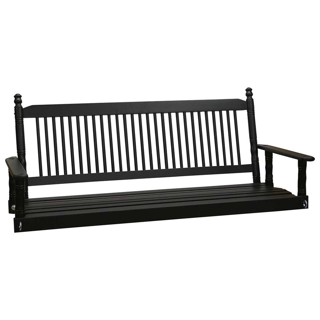 Black discount porch bench