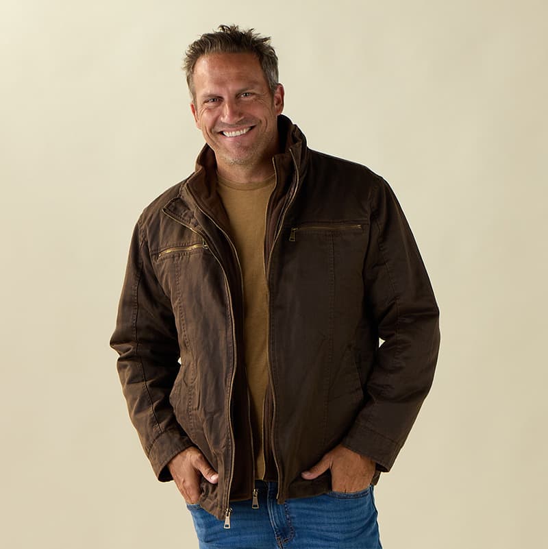 Brown Oilskin Jacket - Cracker Barrel